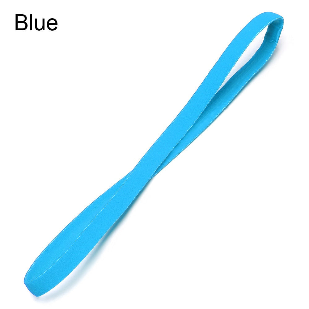 Anti-slip Elastic Plastic Yoga Hair Bands blue