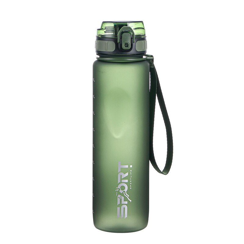 New 1000ML Outdoor Fitness Sports Bottle Dark Green