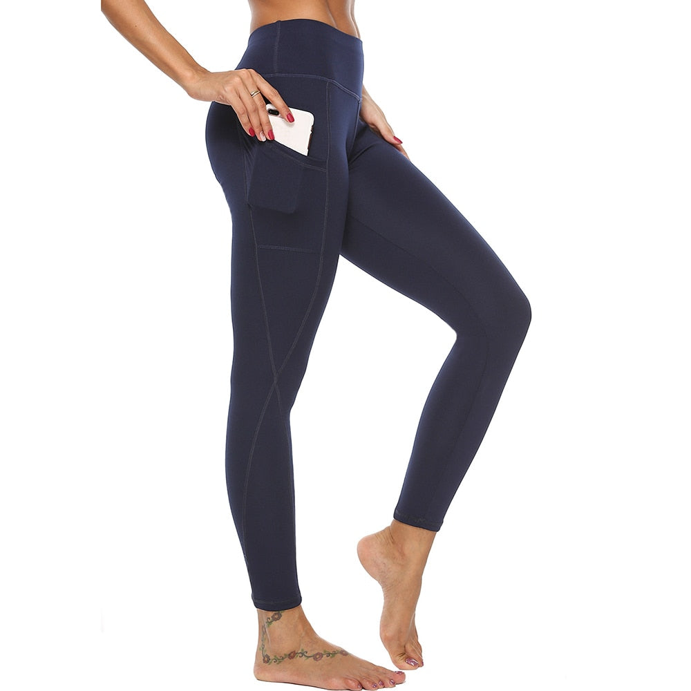 Tights Casual Cropped Female Leggings Full-Length DarkBlue