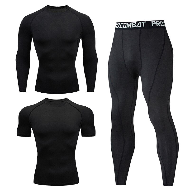 Men Fitness Compression Running Set 6689570209171