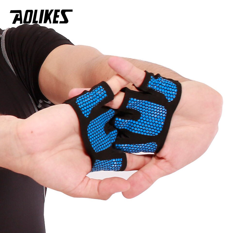 Gym Fitness Half Finger Gloves Blue