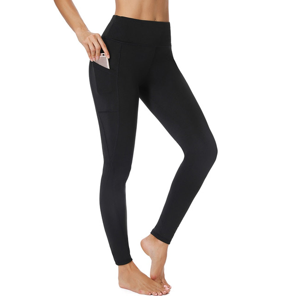 Women 3/4 Yoga Calf-length Pants 01Full Black