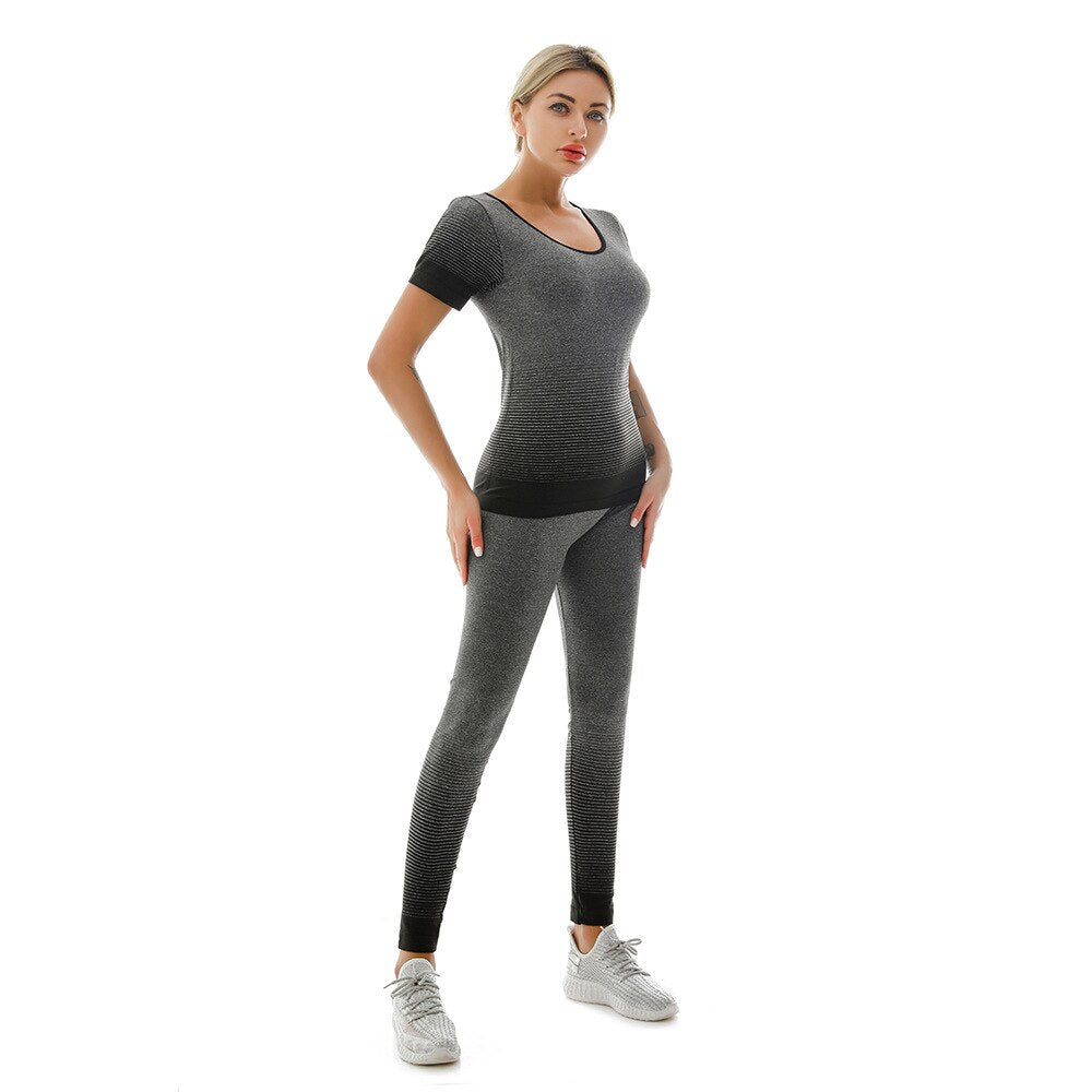 Women 2pcs Seamless fitness Yoga suit 2