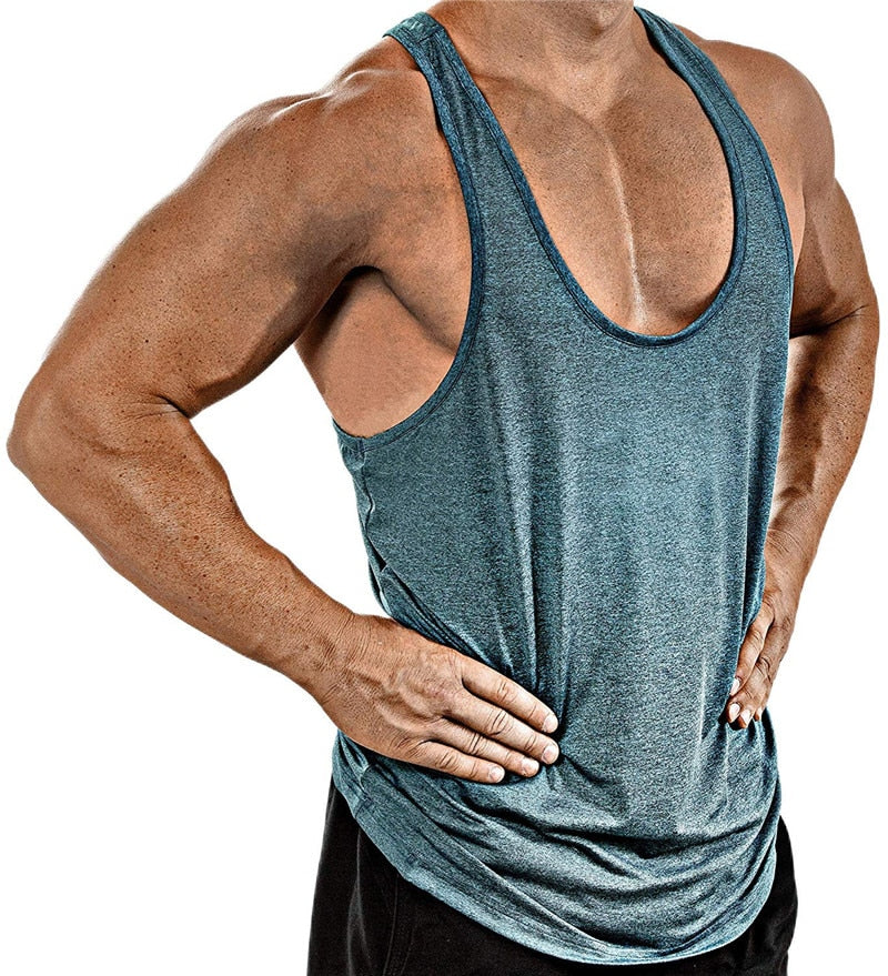 Mens Bodybuilding Tank Tops Combat blue