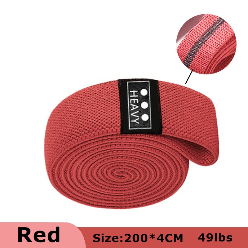 Gym Assist Leg Exercise Resistance Bands Red(200X4cm)49lb