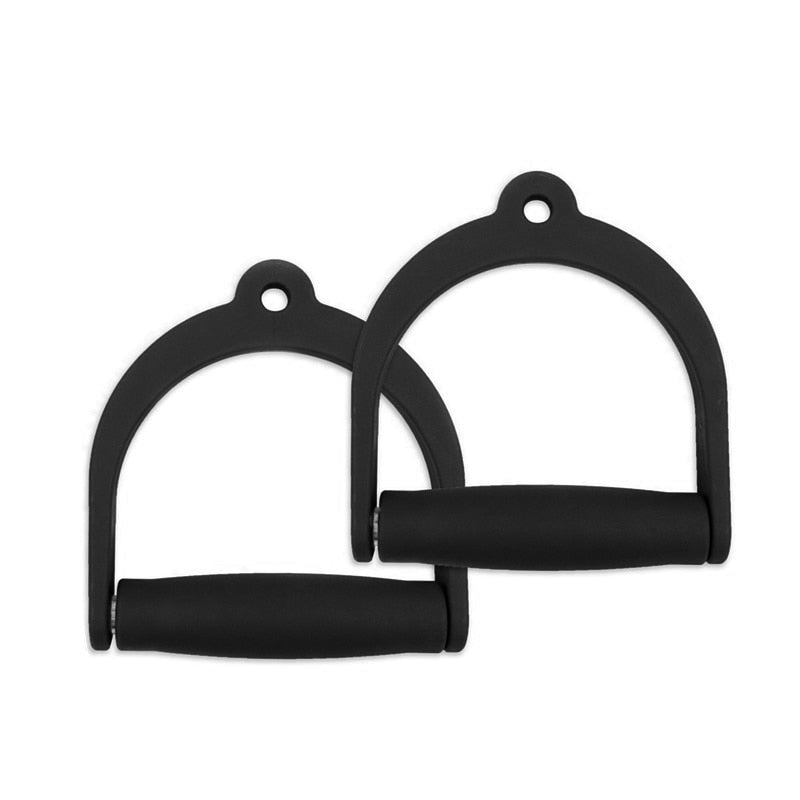 D Handle Pull Down Cable Attachment Set 2 Black