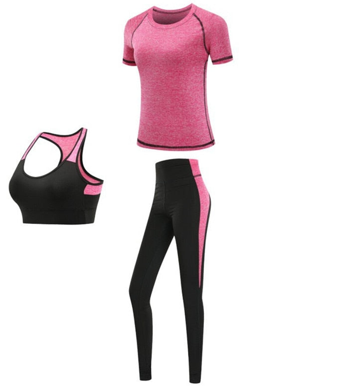 Quick dry women sportswear 4PCS set