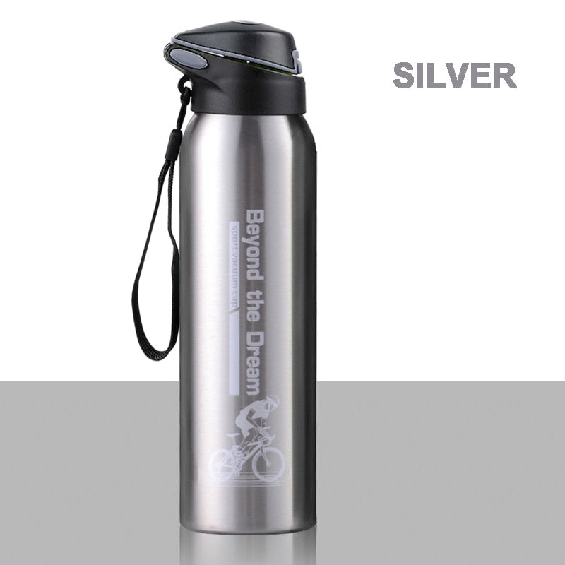 Warm-keeping Bicycle Kettle Drink Bottle Silver