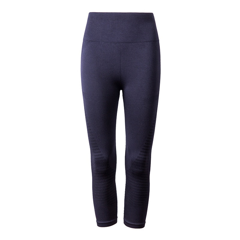 Women Crop Yoga Pants FY-106 Black