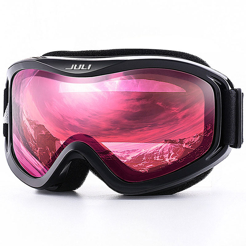 Ski Goggles Double Layers Lens C1-1Vermillion Red