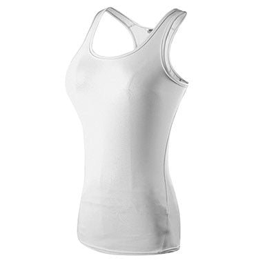 Women Sexy Gym Sportswear Vest White