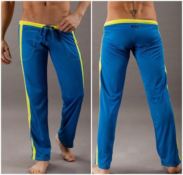 Men Winter Fitness Crossfit Trousers Blue