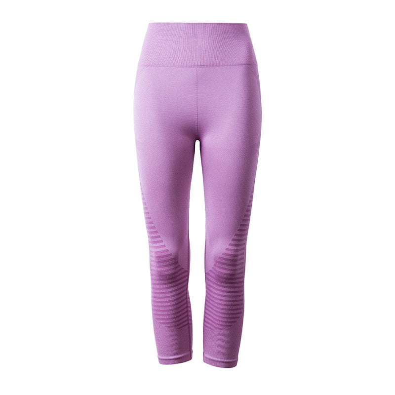 Women Crop Yoga Pants FY-106 Pink