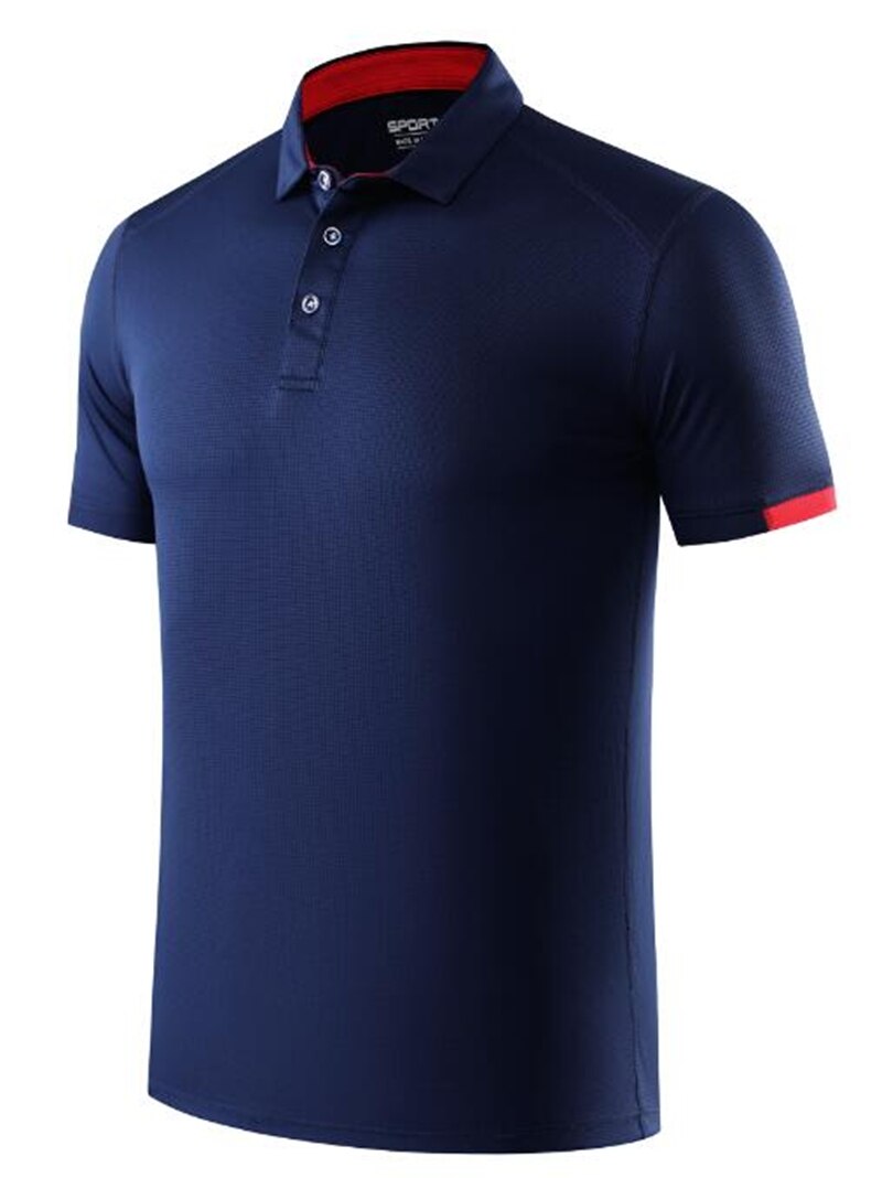 Men Fashion Gym Sport Shirts S219 navy blue