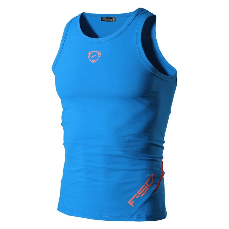 Men's Quick Dry Sleeveless Sport Shirts LightBlue China