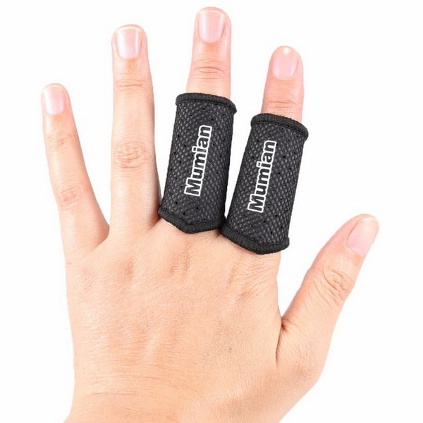 Breathable Elastic Finger Sleeves 1box Black