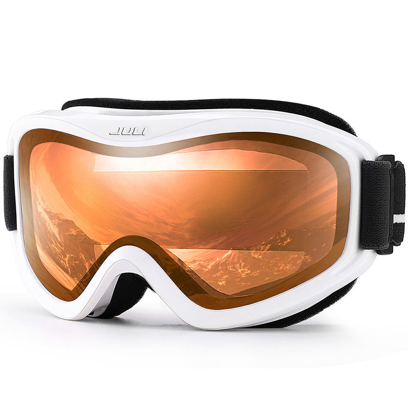 Ski Goggles Double Layers Lens C11 White Orange