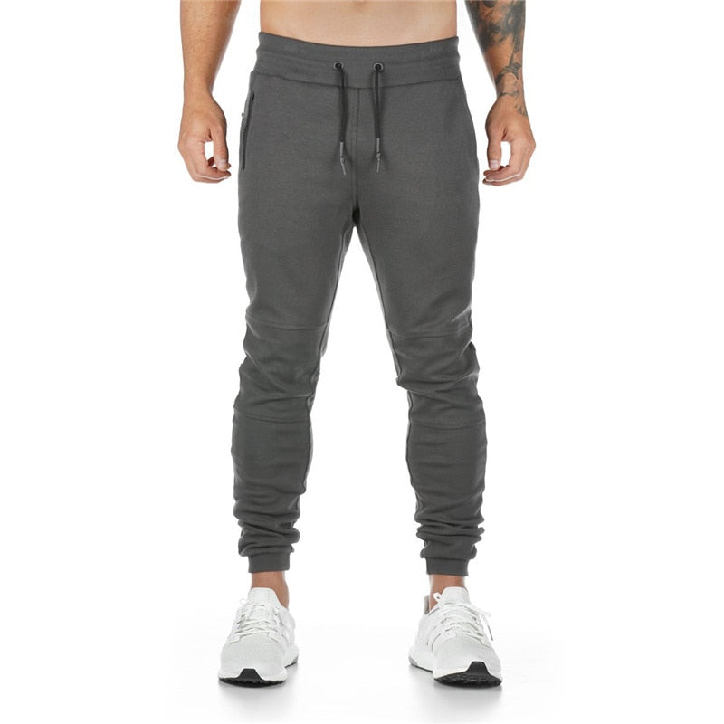 Men Quick Dry Cotton Gym Pants Dark gray no logo