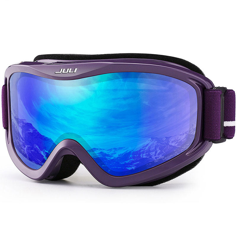Ski Goggles Double Layers Lens C14 Purple Blue
