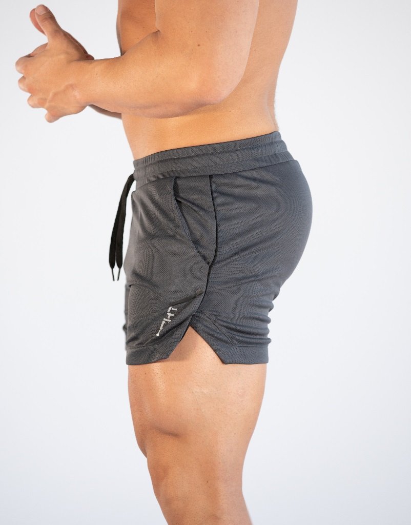 Men Fitness Bodybuilding Shorts gray