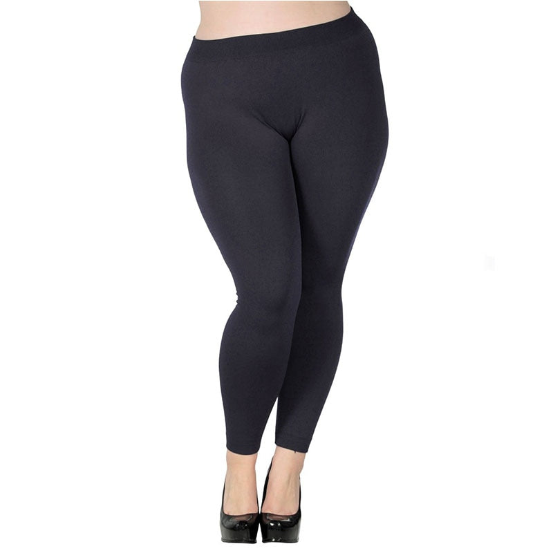 Women's Plus Size High Waist Leggings Black