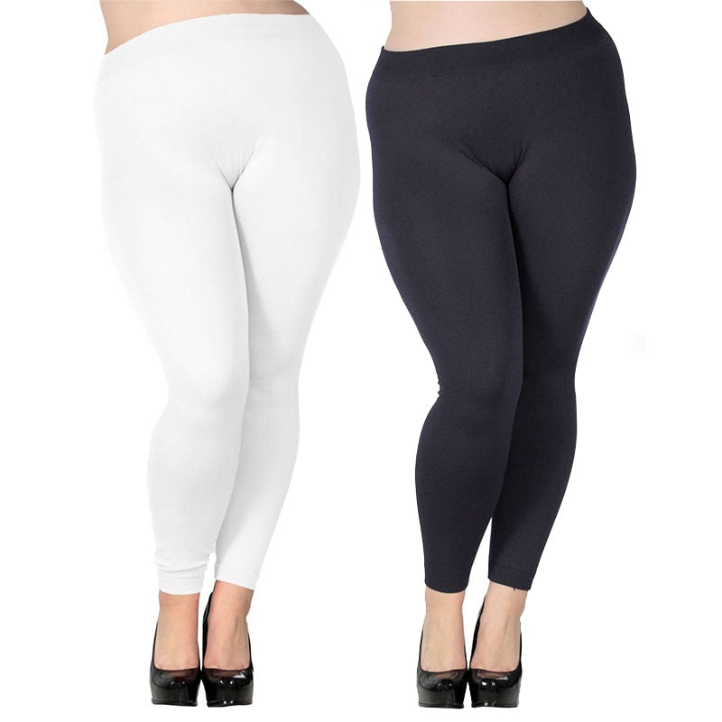 Women's Plus Size High Waist Leggings Mixed 2 Pieces 1