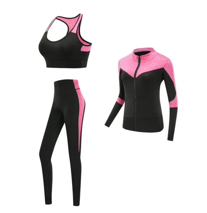 Quick dry women sportswear 4PCS set