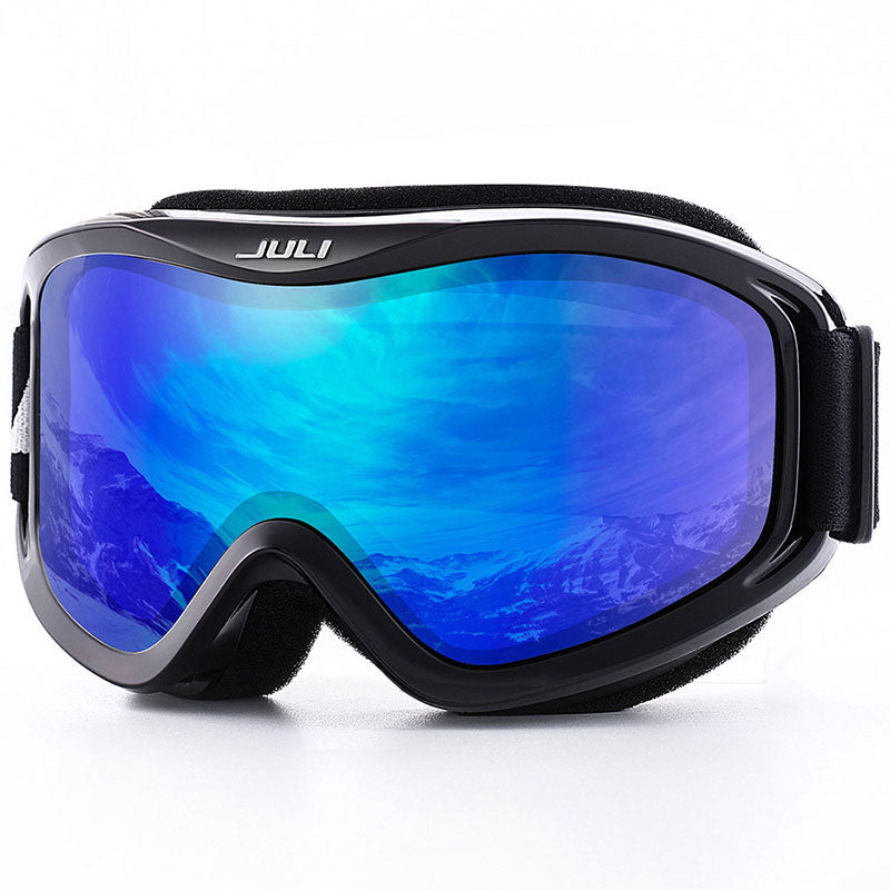 Ski Goggles Double Layers Lens C8 Black Blue