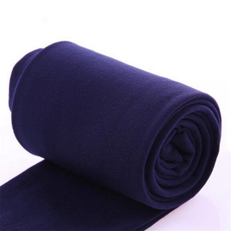 Women Thick Warm Lining Gym Legging W085-M Navy blue One Size