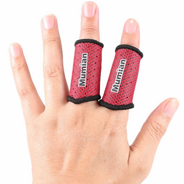 Breathable Elastic Finger Sleeves 1box Red