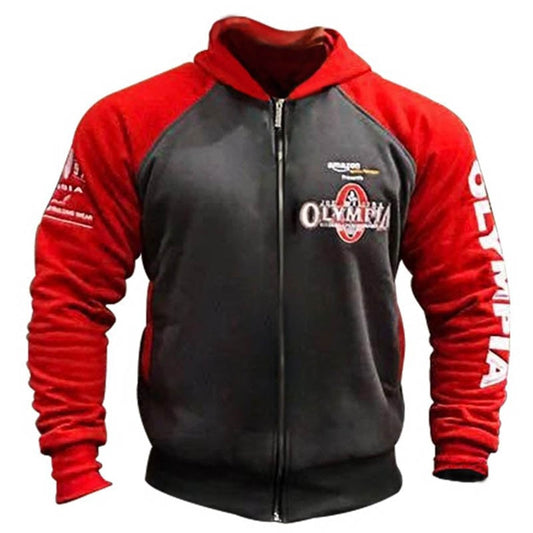 Mens gyms fitness zipper Hoodies