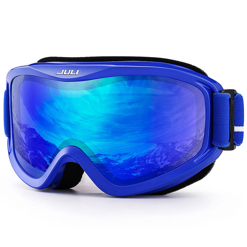 Ski Goggles Double Layers Lens C15 Blue Blue