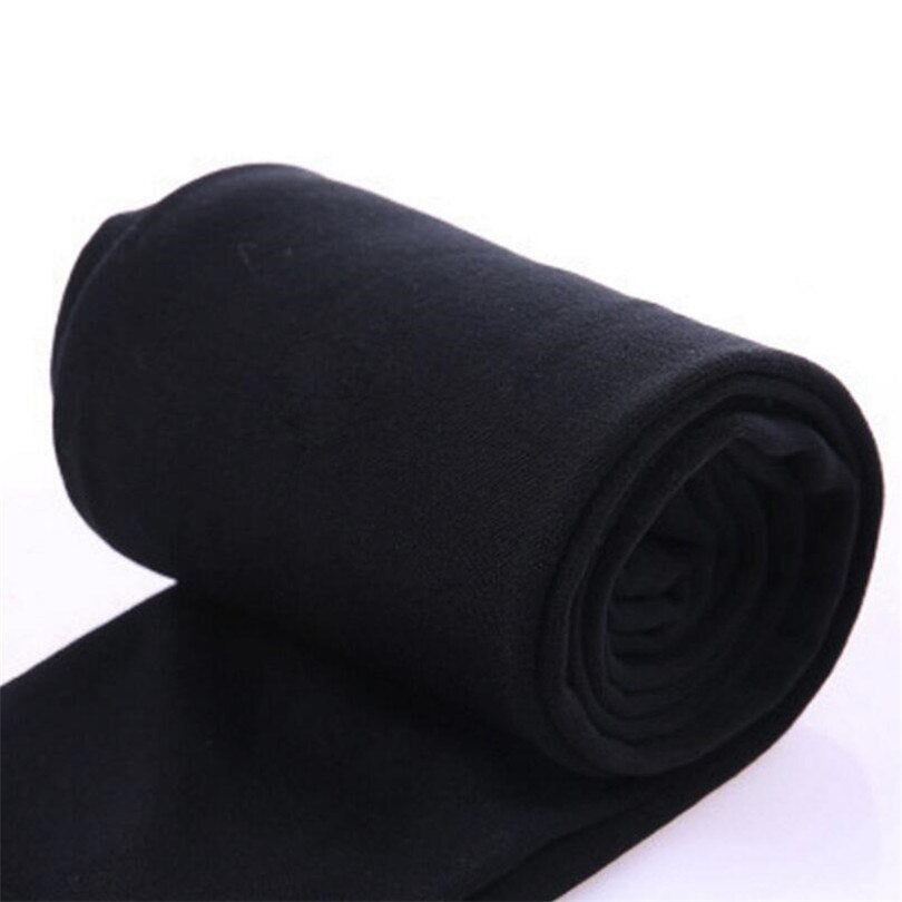 Women Thick Warm Lining Gym Legging W085-L Black One Size
