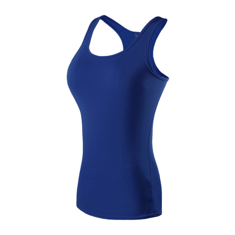 Women Sport Running Yoga Shirt Royal Blue