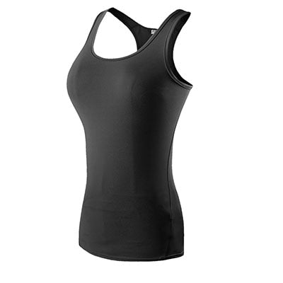 Women Sexy Gym Sportswear Vest Black