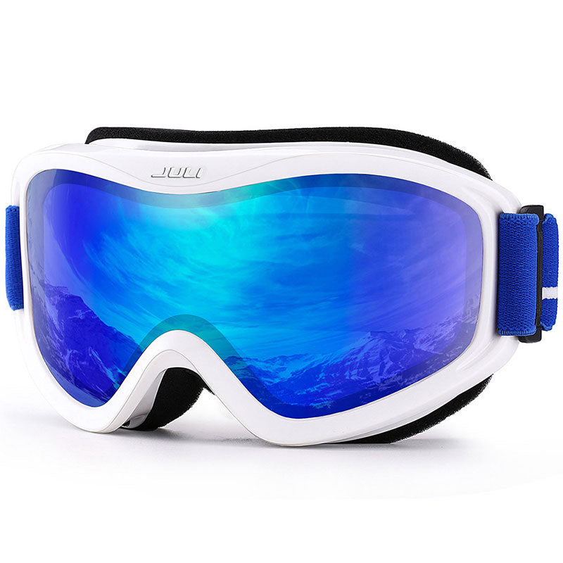 Ski Goggles Double Layers Lens C12 White Blue