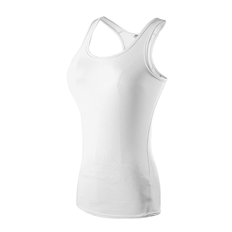 Women Sport Running Yoga Shirt White