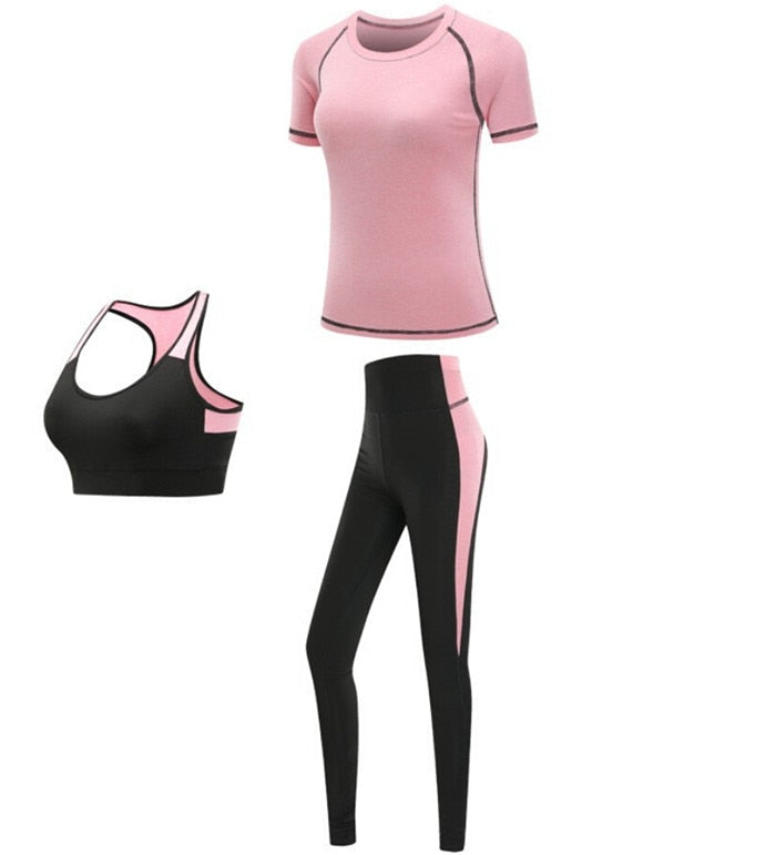 Quick dry women sportswear 4PCS set