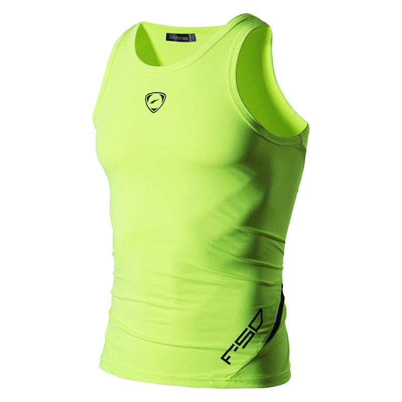 Men's Quick Dry Sleeveless Sport Shirts GreenYellow China