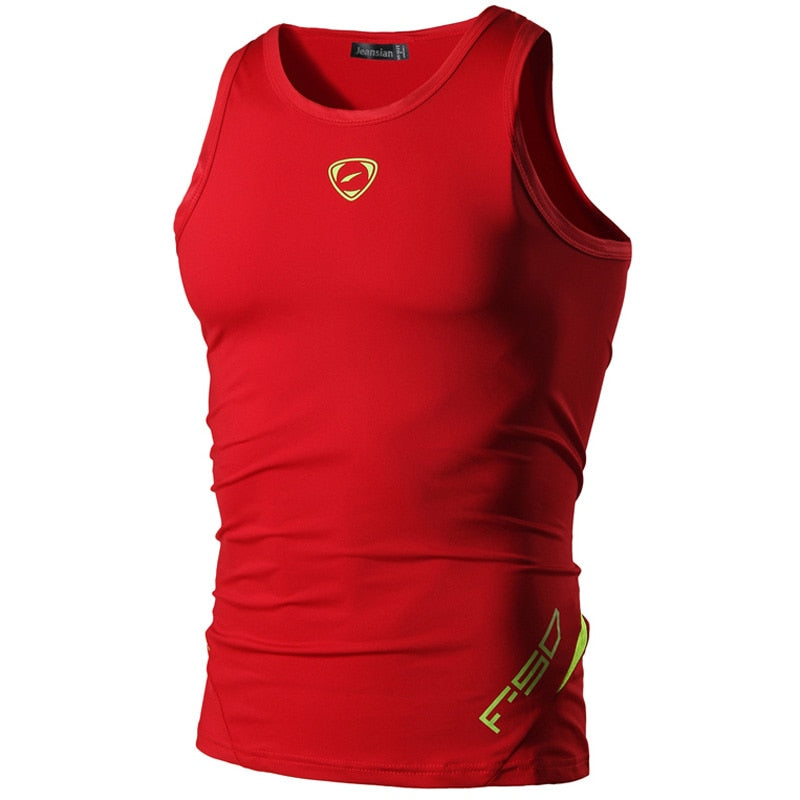 Men's Quick Dry Sleeveless Sport Shirts Red China