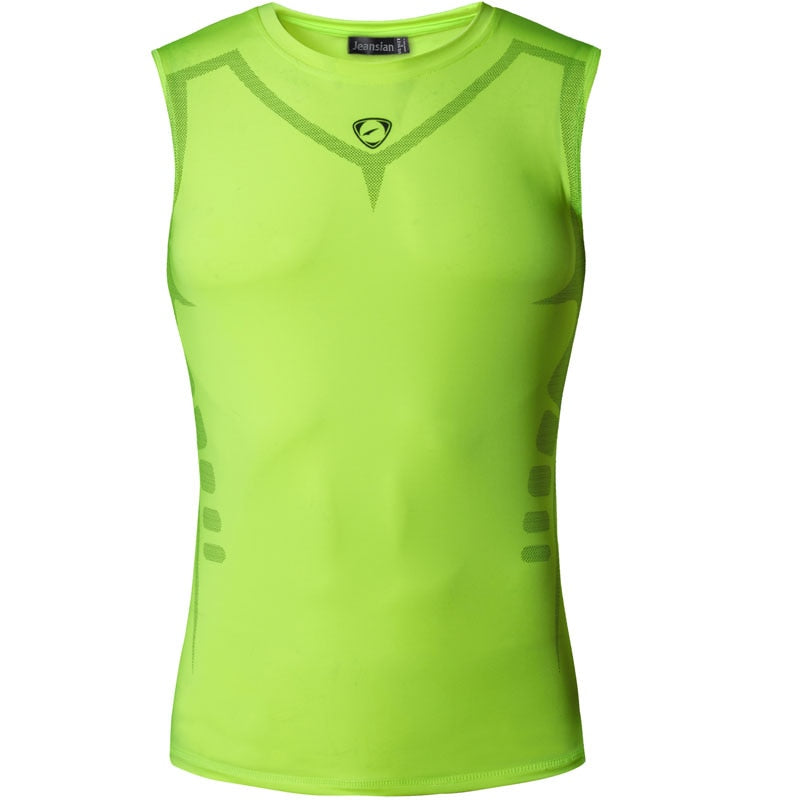 jeansian Sport Tank Tops LSL207GreenYellow