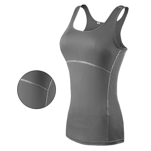 Women Sexy Gym Sportswear Vest grey