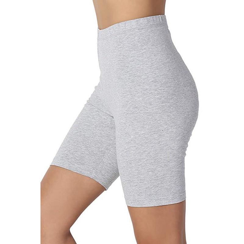 Women Seamless Sports Shorts light gray