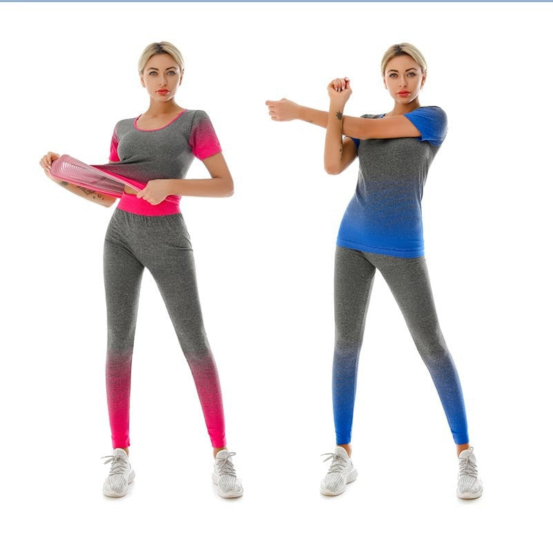 Women 2pcs Seamless fitness Yoga suit