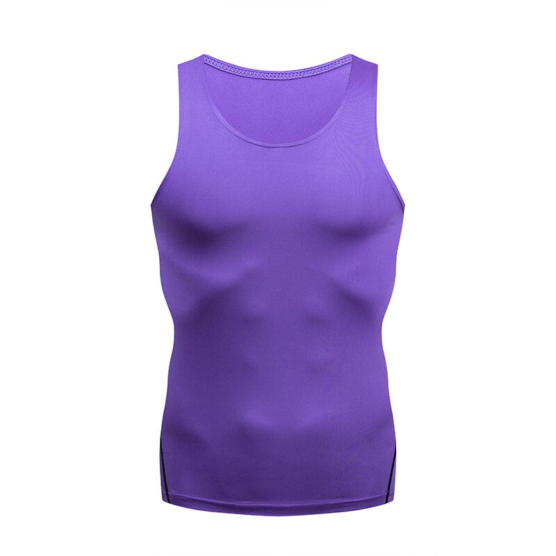 Men Fitness Workout Sleeveless Tank Top Purple