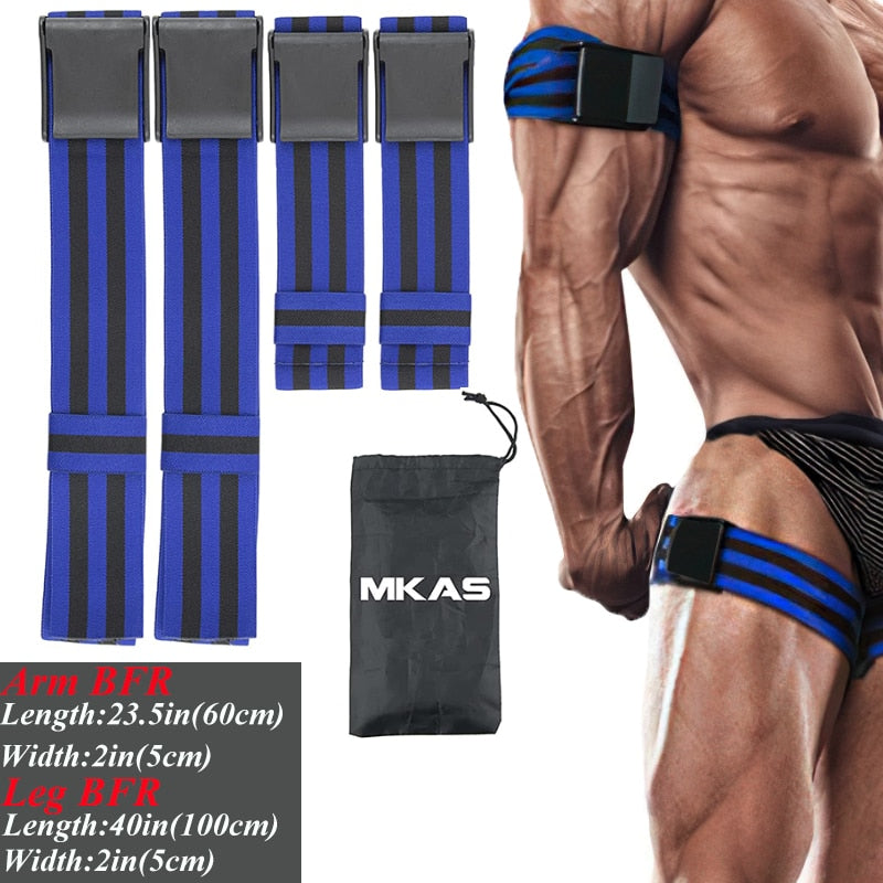 Gym Training BFR Occlusion Bands Blue BFR Set