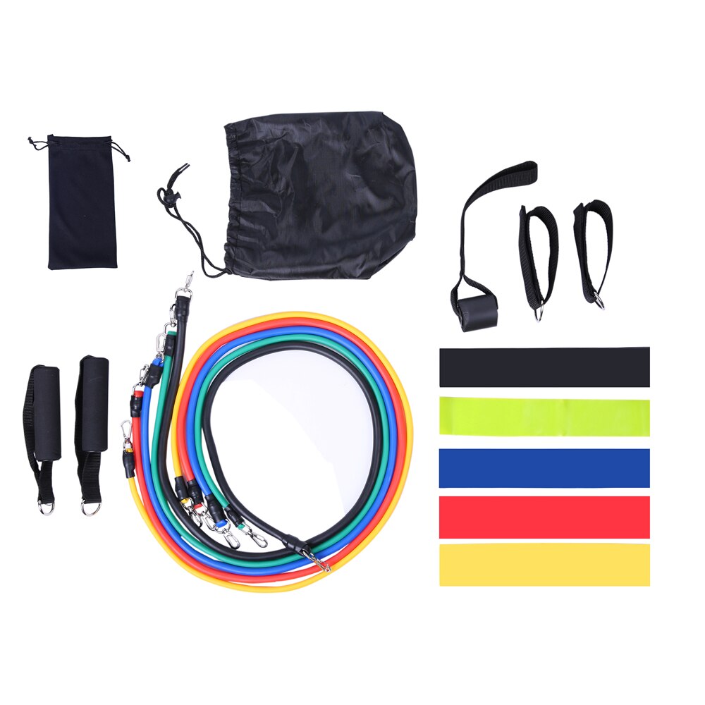 17Pcs Gym Latex Resistance Bands 17 pieces