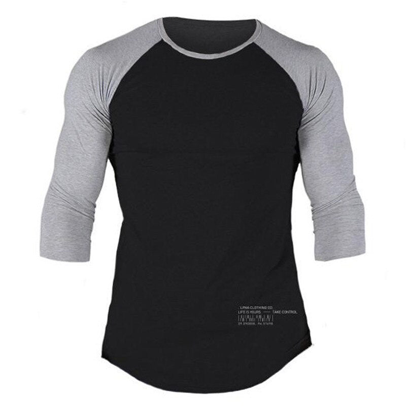 Men Cotton Long Sleeve Gym Shirt C6