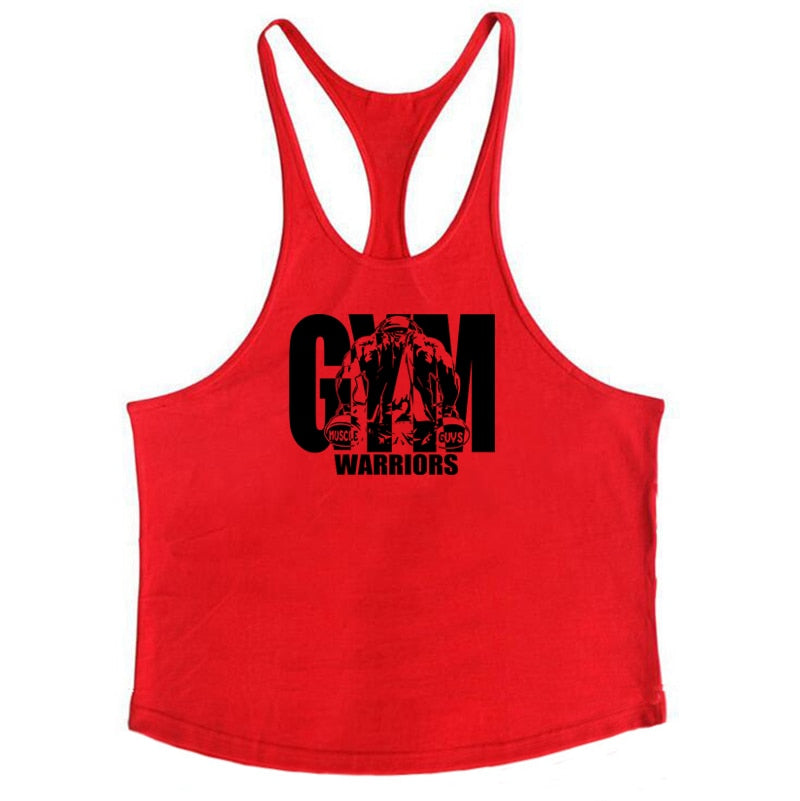 Mens Bodybuilding Hooded Tank Top red10