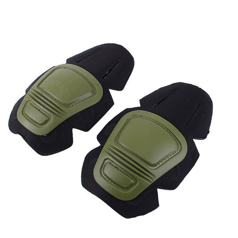 Tactical Knee Elbow Protector Pad 2x Green Kneepad